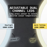 Mirrors: LED Wall Mirror Round Anti-Fog Bathroom 70cm