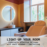 Mirrors: LED Wall Mirror Round Anti-Fog Bathroom 70cm