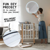 Mirrors: LED Wall Mirror Round Anti-Fog Bathroom 70cm