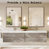 Mirrors: Wall Mirror Rectangular Frame Bathroom 70x90cm Antique Brown