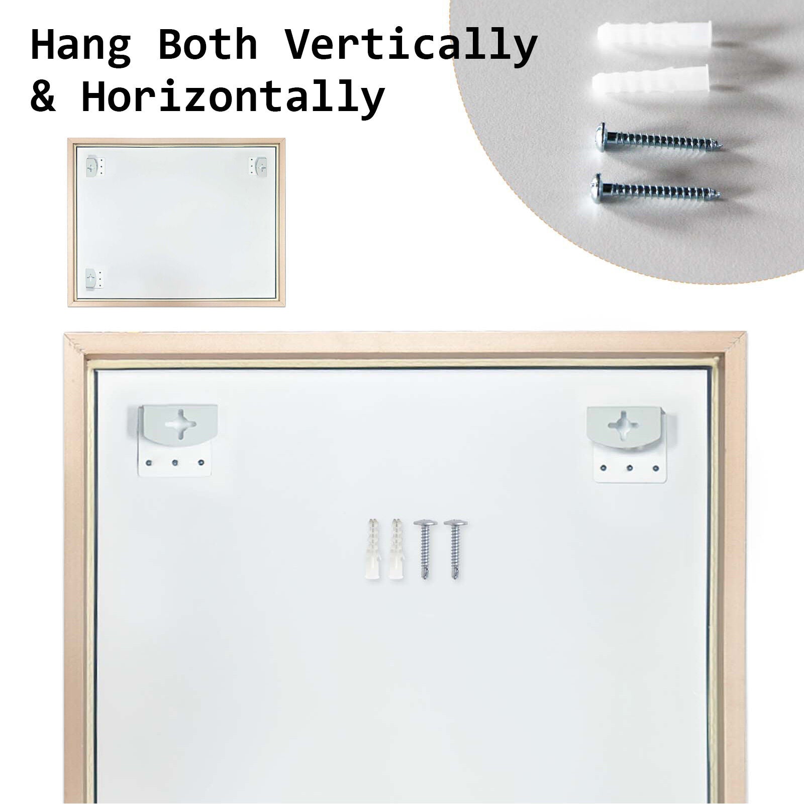 Mirrors: Wall Mirror Rectangular Frame Bathroom 70x90cm Antique Brown