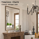 Mirrors: Wall Mirror Rectangular Frame Bathroom 70x90cm Antique Brown