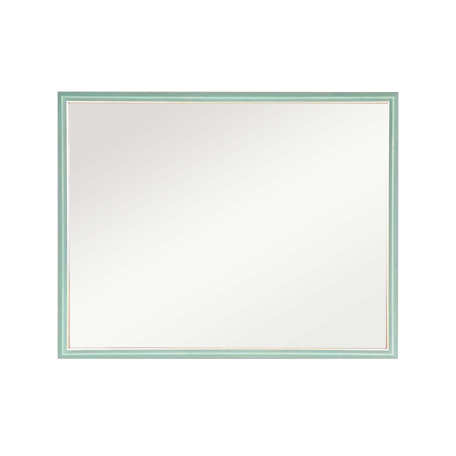 Mirrors: Wall Mirror Rectangular Frame Bathroom 70x90cm Turquoise