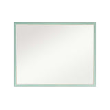 Mirrors: Wall Mirror Rectangular Frame Bathroom 70x90cm Turquoise