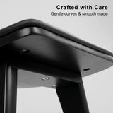 Table & Bar Stools: 4X Wooden Bar Stool Padded PU Leather Dining Chair KANSO 65cm BLACK