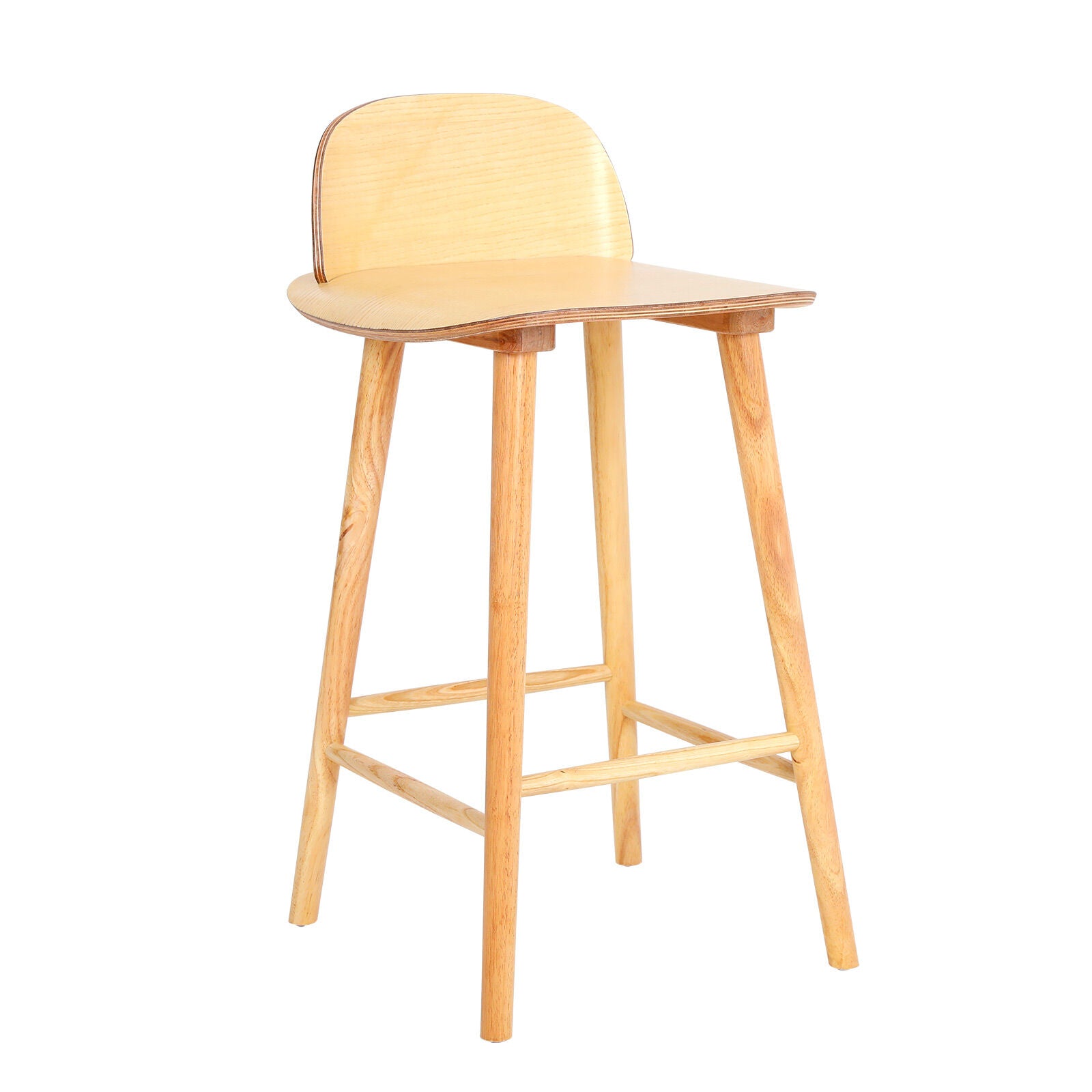 Table & Bar Stools: Wooden Bar Stool Dining Chair Ash Wood ELISE 65cm