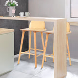 Table & Bar Stools: Wooden Bar Stool Dining Chair Ash Wood ELISE 65cm