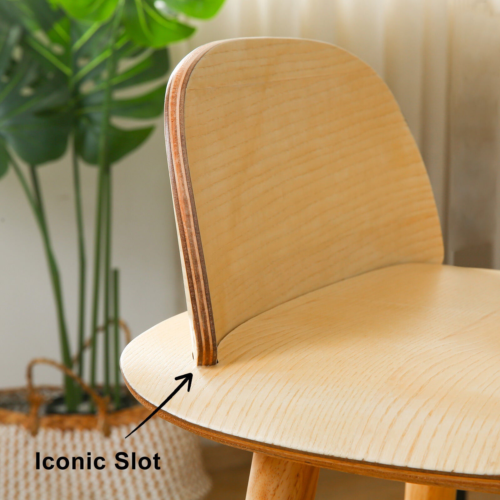 Table & Bar Stools: 2X Wooden Bar Stool Dining Chair Ash Wood ELISE 65cm