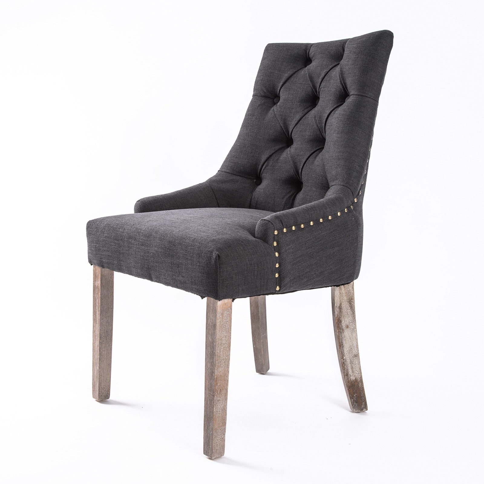 Kitchen & Dining Chairs: French Provincial Dining Chair Oak Leg AMOUR BLACK