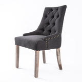 Kitchen & Dining Chairs: French Provincial Dining Chair Oak Leg AMOUR BLACK