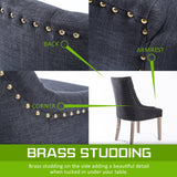 Kitchen & Dining Chairs: French Provincial Dining Chair Oak Leg AMOUR BLACK