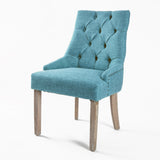 Kitchen & Dining Chairs: French Provincial Dining Chair Oak Leg AMOUR BLUE