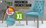 Kitchen & Dining Chairs: French Provincial Dining Chair Oak Leg AMOUR BLUE