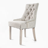 Kitchen & Dining Chairs: French Provincial Dining Chair Oak Leg AMOUR CREAM