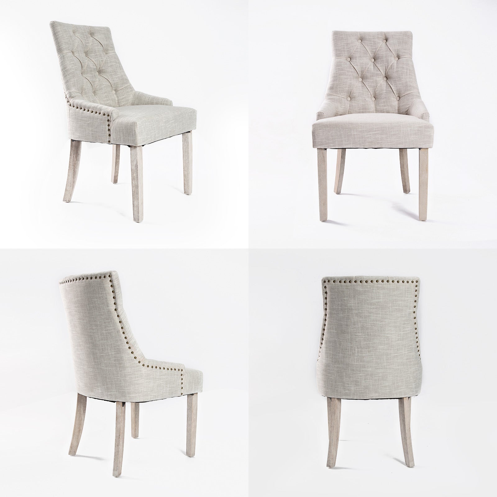 Kitchen & Dining Chairs: French Provincial Dining Chair Oak Leg AMOUR CREAM
