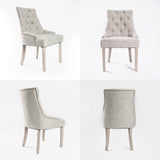 Kitchen & Dining Chairs: 4X French Provincial Dining Chair Oak Leg AMOUR CREAM