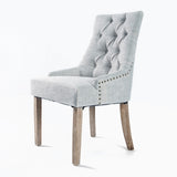 Kitchen & Dining Chairs: French Provincial Dining Chair Oak Leg AMOUR GREY