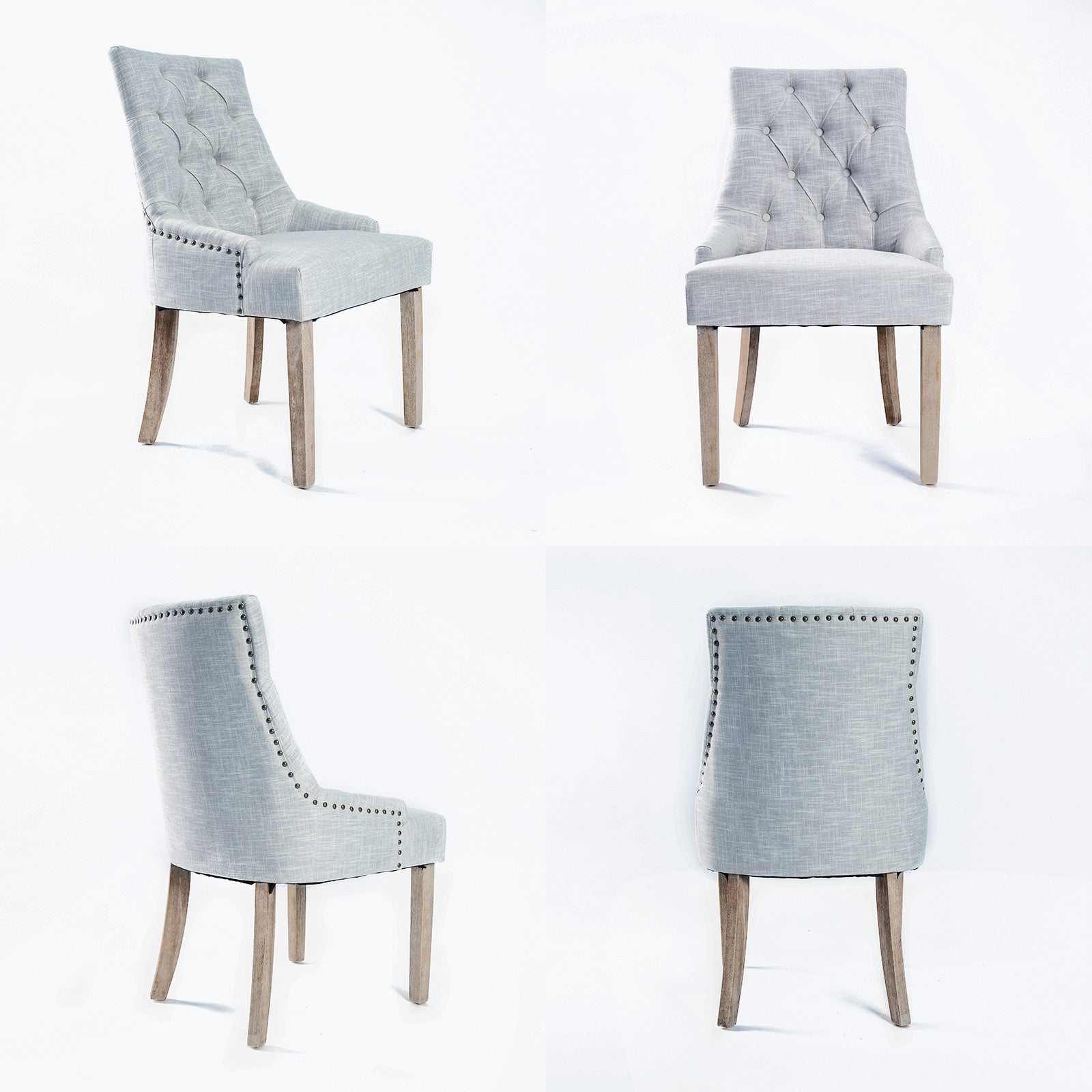 Kitchen & Dining Chairs: French Provincial Dining Chair Oak Leg AMOUR GREY