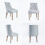 Kitchen & Dining Chairs: French Provincial Dining Chair Oak Leg AMOUR GREY