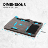 Tablets & Cases: Lap Desk Laptop Stand Phone Tablet Holder Mousepad Cushioned Lapdesk IRON GREY OAK