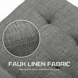 Ottomans & Footstools: Storage Ottoman Stool 102cm Fabric DARK GREY
