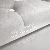 Ottomans & Footstools: Storage Ottoman Stool Arm Bench Seat 132cm Velvet BEIGE