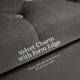 Ottomans & Footstools: Storage Ottoman Stool Arm Bench Seat 132cm Velvet GREY