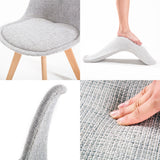 Kitchen & Dining Chairs: 4X Retro Dining Cafe Chair Padded Seat GREY