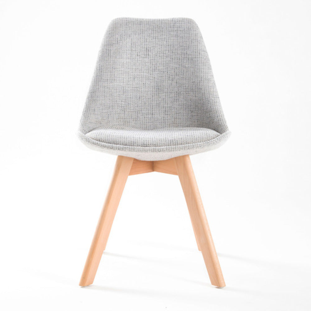Kitchen & Dining Chairs: 4X Retro Dining Cafe Chair Padded Seat GREY