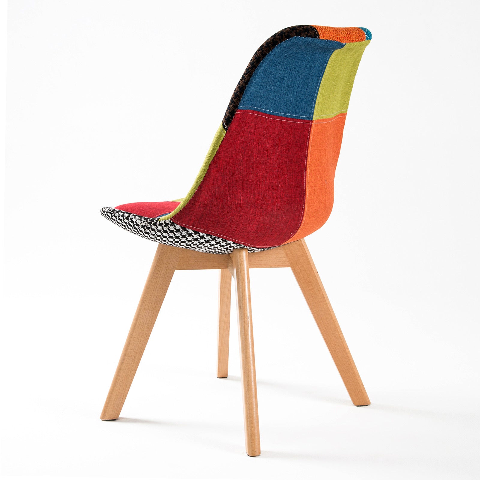 Kitchen & Dining Chairs: 2X Retro Dining Cafe Chair Padded Seat MULTI COLOUR