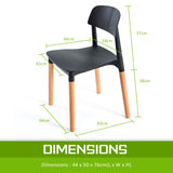 Kitchen & Dining Chairs: 4X Retro Belloch Stackable Dining Cafe Chair BLACK