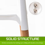 Kitchen & Dining Chairs: 4X Retro Belloch Stackable Dining Cafe Chair WHITE