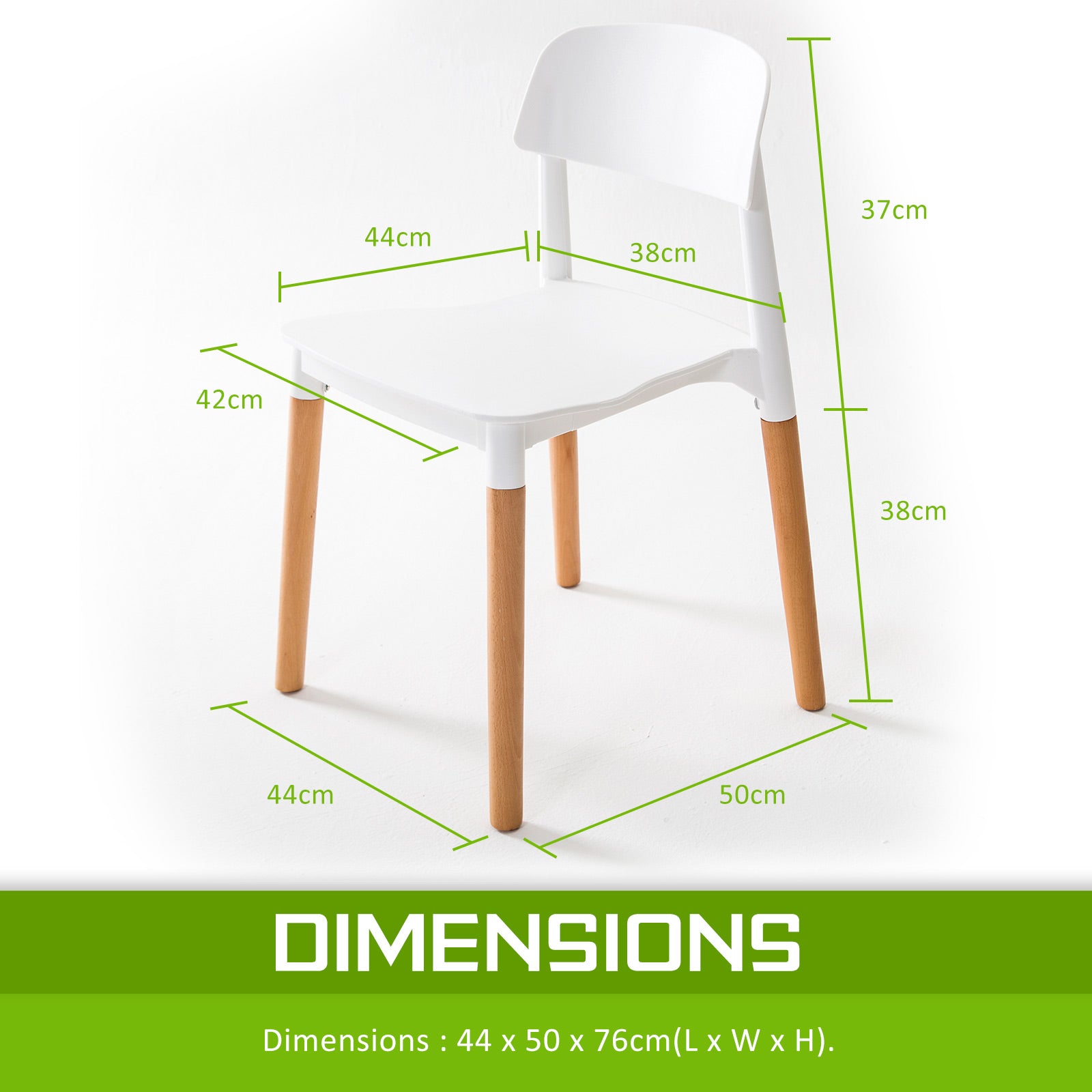 Kitchen & Dining Chairs: 4X Retro Belloch Stackable Dining Cafe Chair WHITE
