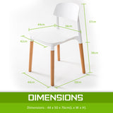 Kitchen & Dining Chairs: 4X Retro Belloch Stackable Dining Cafe Chair WHITE