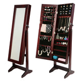 Makeup Organisation & Storage: Mirror Jewellery Cabinet Storage Organiser LUVO 146cm WALNUT