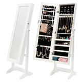 Makeup Organisation & Storage: Mirror Jewellery Cabinet Storage Organiser LUVO 146cm WHITE