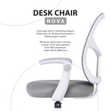 Kid's Tables, Chairs & Seats: Kids Desk Chair - Children Office Study Seat with Footrest NOVA - Grey