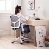 Kid's Tables, Chairs & Seats: Kids Desk Chair - Children Office Study Seat with Footrest NOVA - Grey