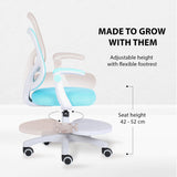 Kid's Tables, Chairs & Seats: Kids Desk Chair - Children Office Study Seat with Footrest CILO - Blue