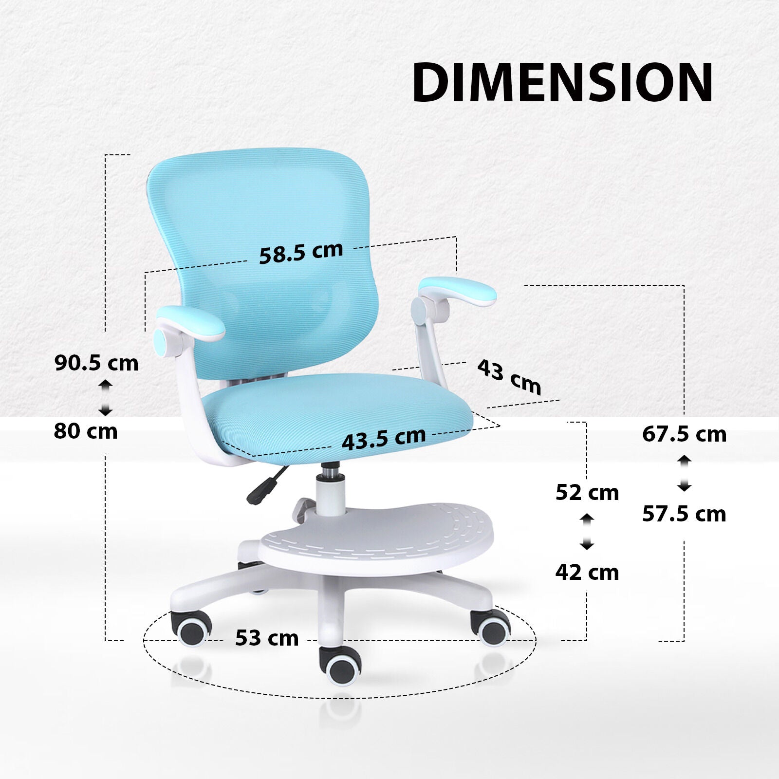 Kid's Tables, Chairs & Seats: Kids Desk Chair - Children Office Study Seat with Footrest CILO - Blue