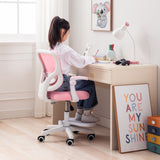 Kid's Tables, Chairs & Seats: Kids Desk Chair - Children Office Study Seat with Footrest CILO - Pink