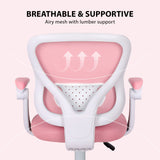 Kid's Tables, Chairs & Seats: Kids Desk Chair - Children Office Study Seat with Footrest CILO - Pink