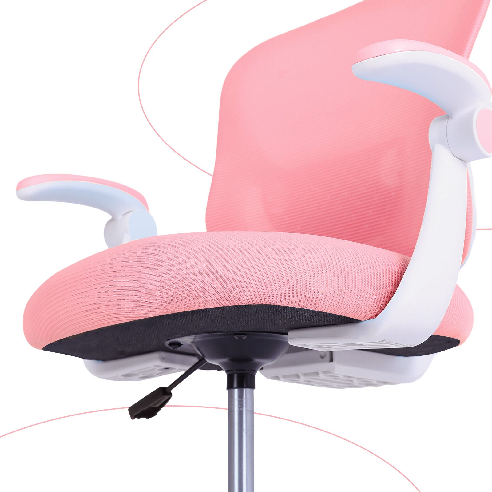 Kid's Tables, Chairs & Seats: Kids Desk Chair - Children Office Study Seat with Footrest CILO - Pink