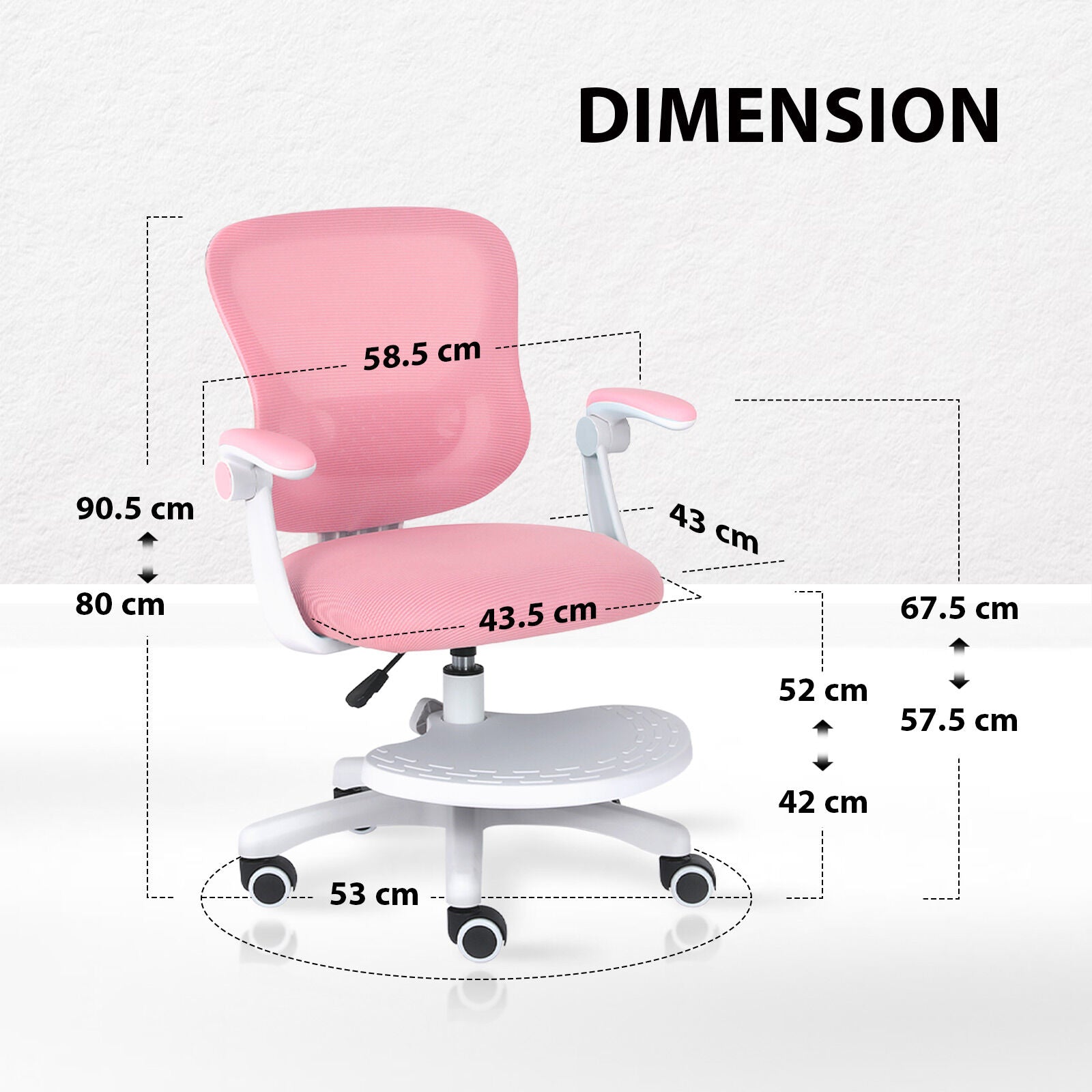 Kid's Tables, Chairs & Seats: Kids Desk Chair - Children Office Study Seat with Footrest CILO - Pink