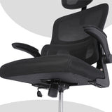 Office & Desk Chairs: Work Office Chair - Lumber Support, Flip-up Armrest, Adjustable Headrest SITIO - Black