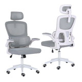 Office & Desk Chairs: Work Office Chair - Lumber Support, Flip-up Armrest, Adjustable Headrest SITIO - GREY