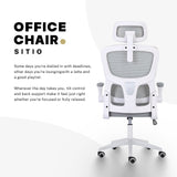 Office & Desk Chairs: Work Office Chair - Lumber Support, Flip-up Armrest, Adjustable Headrest SITIO - GREY