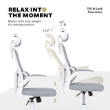 Office & Desk Chairs: Work Office Chair - Lumber Support, Flip-up Armrest, Adjustable Headrest SITIO - GREY