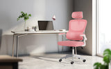 Office & Desk Chairs: Work Office Chair - Lumber Support, Flip-up Armrest, Adjustable Headrest SITIO - Pink