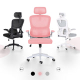 Office & Desk Chairs: Work Office Chair - Lumber Support, Flip-up Armrest, Adjustable Headrest SITIO - Pink